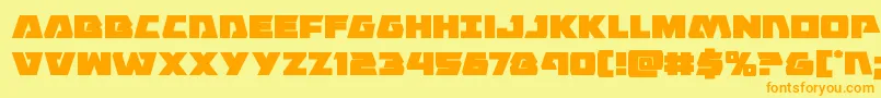 Eaglestrike Font – Orange Fonts on Yellow Background