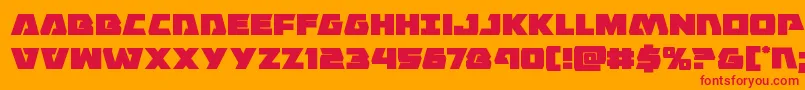 フォントEaglestrike – オレンジの背景に赤い文字