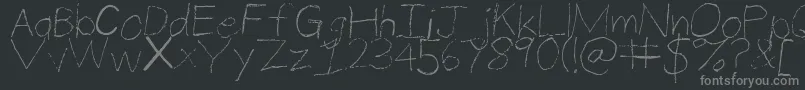 Czcionka ThinPencilHandwriting – szare czcionki na czarnym tle