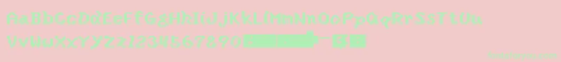 Smw2YoshisIsland Font – Green Fonts on Pink Background