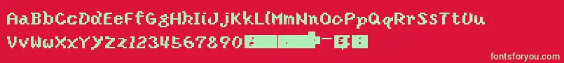 Smw2YoshisIsland Font – Green Fonts on Red Background