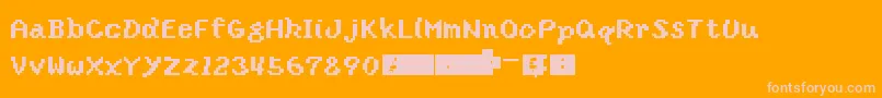 Smw2YoshisIsland Font – Pink Fonts on Orange Background