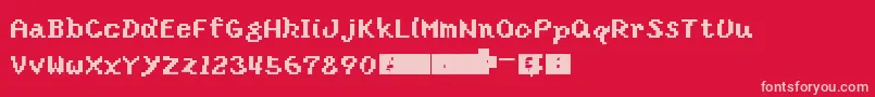 Smw2YoshisIsland Font – Pink Fonts on Red Background