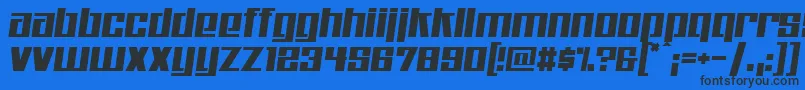 Kitchenpolice Font – Black Fonts on Blue Background