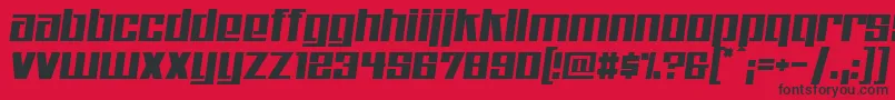 Kitchenpolice Font – Black Fonts on Red Background