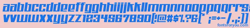 Kitchenpolice Font – Blue Fonts on Pink Background