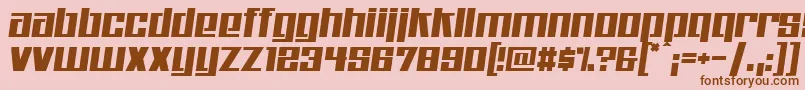 Kitchenpolice Font – Brown Fonts on Pink Background