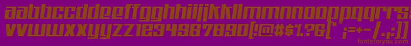 Kitchenpolice Font – Brown Fonts on Purple Background