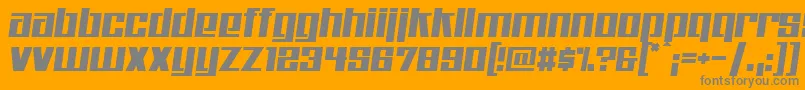 Kitchenpolice Font – Gray Fonts on Orange Background