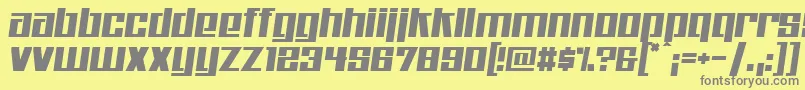 Kitchenpolice Font – Gray Fonts on Yellow Background