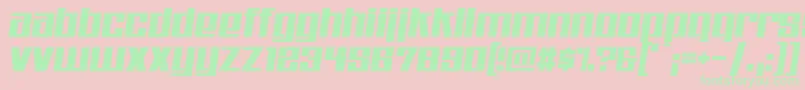Kitchenpolice Font – Green Fonts on Pink Background