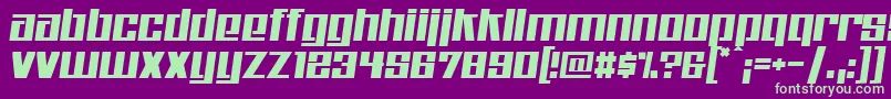Kitchenpolice Font – Green Fonts on Purple Background