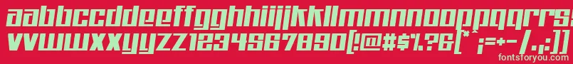 フォントKitchenpolice – 赤い背景に緑の文字