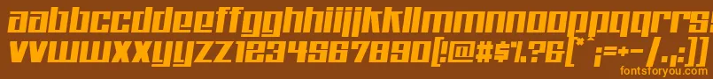 Kitchenpolice Font – Orange Fonts on Brown Background