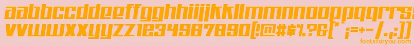 Kitchenpolice Font – Orange Fonts on Pink Background