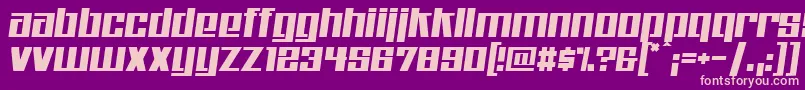 Kitchenpolice Font – Pink Fonts on Purple Background