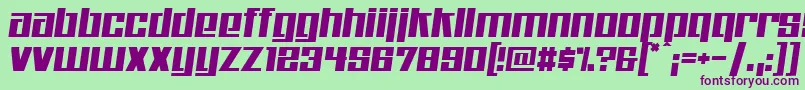 Kitchenpolice Font – Purple Fonts on Green Background