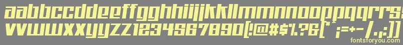 Kitchenpolice Font – Yellow Fonts on Gray Background