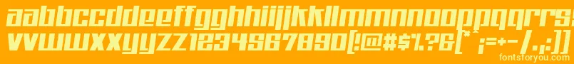 Kitchenpolice Font – Yellow Fonts on Orange Background