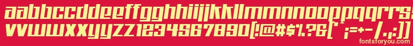 Kitchenpolice Font – Yellow Fonts on Red Background