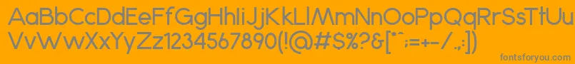 フォントAnke – オレンジの背景に灰色の文字