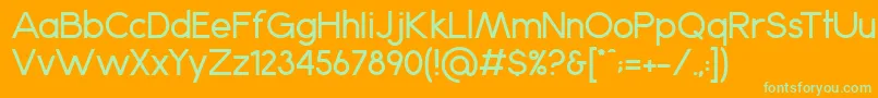 フォントAnke – オレンジの背景に緑のフォント