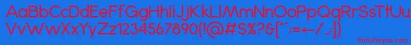 フォントAnke – 赤い文字の青い背景