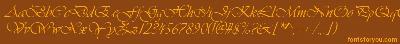 Vivaldid Font – Orange Fonts on Brown Background