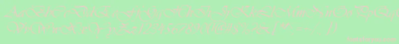 Vivaldid Font – Pink Fonts on Green Background
