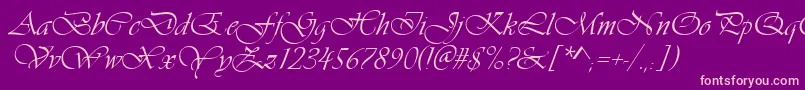 Vivaldid Font – Pink Fonts on Purple Background