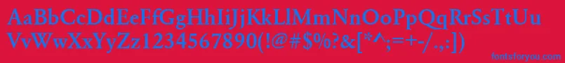 Hehenhebtbol Font – Blue Fonts on Red Background