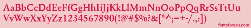 Hehenhebtbol Font – Red Fonts on Pink Background