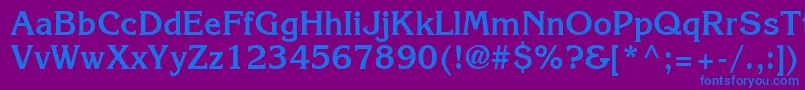 IntuitionSsiBold Font – Blue Fonts on Purple Background