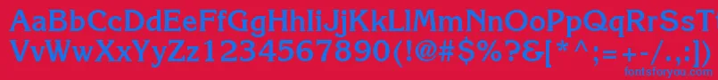 IntuitionSsiBold Font – Blue Fonts on Red Background