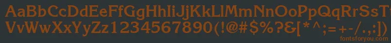 IntuitionSsiBold Font – Brown Fonts on Black Background