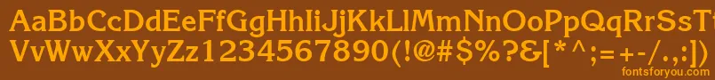 IntuitionSsiBold Font – Orange Fonts on Brown Background