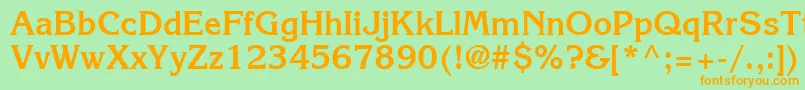 IntuitionSsiBold Font – Orange Fonts on Green Background