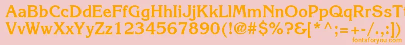 IntuitionSsiBold Font – Orange Fonts on Pink Background