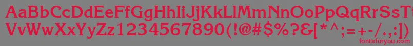 IntuitionSsiBold Font – Red Fonts on Gray Background