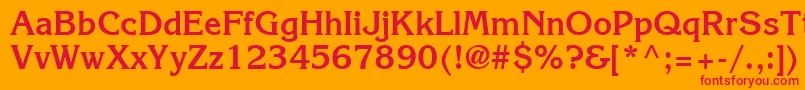IntuitionSsiBold Font – Red Fonts on Orange Background
