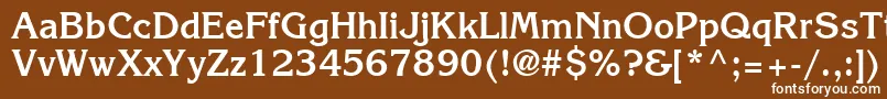 IntuitionSsiBold Font – White Fonts on Brown Background