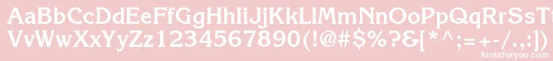 IntuitionSsiBold Font – White Fonts on Pink Background