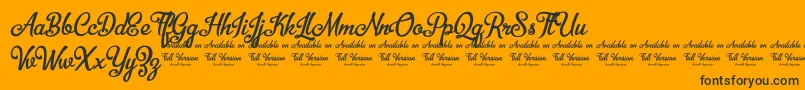Fonte BellicoDemoVersion – fontes pretas em um fundo laranja