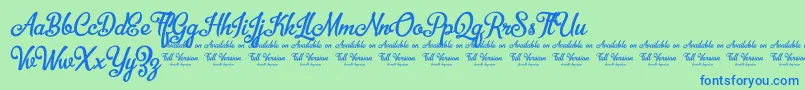 BellicoDemoVersion Font – Blue Fonts on Green Background