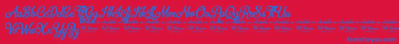 BellicoDemoVersion Font – Blue Fonts on Red Background