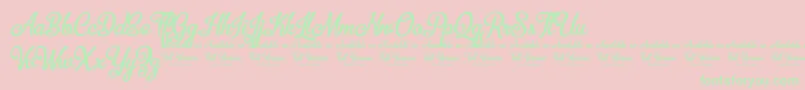 BellicoDemoVersion Font – Green Fonts on Pink Background