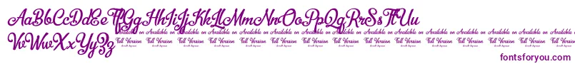 BellicoDemoVersion-fontti – violetit fontit valkoisella taustalla