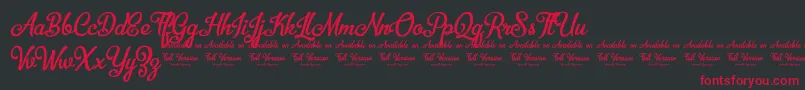 BellicoDemoVersion Font – Red Fonts on Black Background