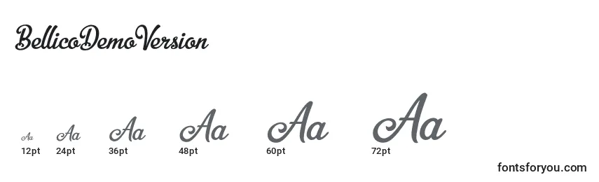 BellicoDemoVersion Font Sizes