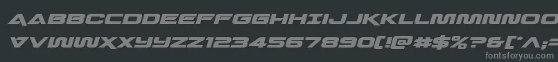Quarkstormexpandital Font – Gray Fonts on Black Background